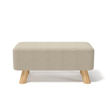 Load image into Gallery viewer, Livingandhome Rectangular Tofu-shaped Footrest with Solid Wooden Legs, ZH1142 Footstools Living and Home