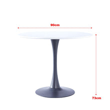 Load image into Gallery viewer, 90cm Dia Modern Round Dining Tables Tulip Table with Metal Base Dining Tables Living and Home