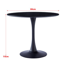Load image into Gallery viewer, 90cm Dia Modern Round Dining Tables Tulip Table with Metal Base Dining Tables Living and Home
