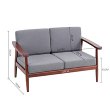 Load image into Gallery viewer, 132cm Wide Grey 2 Seater Upholstery Sofa 2 Seater Sofas Living and Home