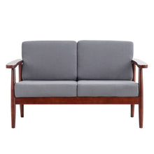 Load image into Gallery viewer, 132cm Wide Grey 2 Seater Upholstery Sofa 2 Seater Sofas Living and Home