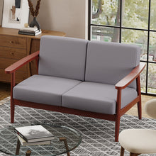 Load image into Gallery viewer, 132cm Wide Grey 2 Seater Upholstery Sofa 2 Seater Sofas Living and Home