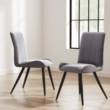 Load image into Gallery viewer, Modern Set of 2 Velvet Upholstered Dining Chairs Living and Home