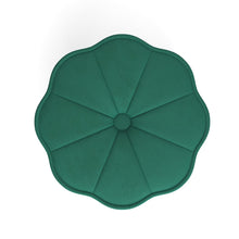 Load image into Gallery viewer, Round Petal Velvet Storage Ottoman Footstool with Lift-off Lid Storage Footstools & Benches Living and Home