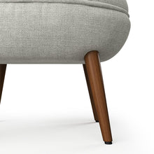 Load image into Gallery viewer, Linen Oval Stool Ottoman Footstool with Wooden Legs Footstools Living and Home