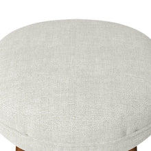 Load image into Gallery viewer, Linen Oval Stool Ottoman Footstool with Wooden Legs Footstools Living and Home