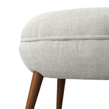 Load image into Gallery viewer, Linen Oval Stool Ottoman Footstool with Wooden Legs Footstools Living and Home