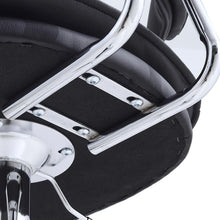 Load image into Gallery viewer, Stylish Black Adjustable Bar Stool with Cloud-Shaped PU Upholstery Living and Home