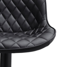 Load image into Gallery viewer, 2 Pcs Faux Leather Height Adjustable Bar Stool Black