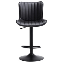 Load image into Gallery viewer, Set of 2 Bar Stools with Black Leather Swivel Adjustable Height Bar Stools Living and Home