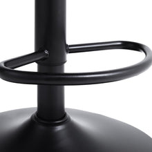 Load image into Gallery viewer, Set of 2 Bar Stools with Black Leather Swivel Adjustable Height Bar Stools Living and Home