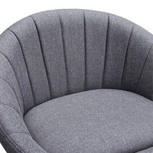 Load image into Gallery viewer, Grey Round Backrest Chair with Metal Legs Living and Home
