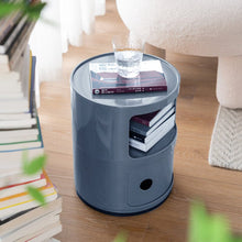 Load image into Gallery viewer, Componibili Round Storage Unit with 2 Drawers Storage Drawers Living and Home Grey