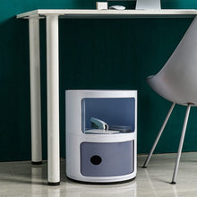 Load image into Gallery viewer, Componibili Round Storage Unit with 2 Drawers Storage Drawers Living and Home White&Grey