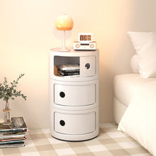 Load image into Gallery viewer, Cylindrical 3-Tier Plastic Storage Drawer Unit Storage Drawer Living and Home