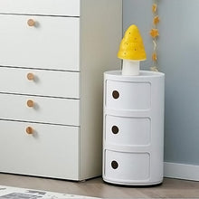 Load image into Gallery viewer, 58cm Height Cylindrical 3-Tier Plastic Storage 3 Drawer Unit Storage Drawers Living and Home