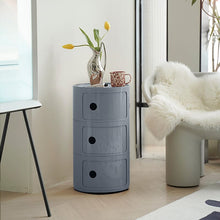 Load image into Gallery viewer, 58cm Height Cylindrical 3-Tier Plastic Storage 3 Drawer Unit Storage Drawers Living and Home