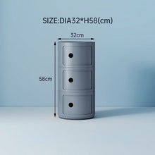 Load image into Gallery viewer, 58cm Height Cylindrical 3-Tier Plastic Storage 3 Drawer Unit Storage Drawers Living and Home