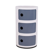 Load image into Gallery viewer, 58cm Height Cylindrical 3-Tier Plastic Storage 3 Drawer Unit Storage Drawers Living and Home