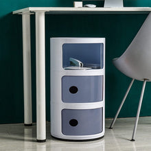 Load image into Gallery viewer, 58cm Height Cylindrical 3-Tier Plastic Storage 3 Drawer Unit Storage Drawers Living and Home