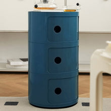 Load image into Gallery viewer, 58cm Height Cylindrical 3-Tier Plastic Storage 3 Drawer Unit Storage Drawers Living and Home Blue