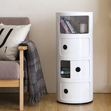Load image into Gallery viewer, Cylindrical Multi-Tiered Plastic Storage Drawer Unit