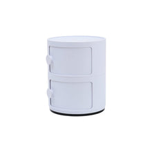 Load image into Gallery viewer, Round 2-Tier Drawer Storage Unit Organizer Storage Drawer Living and Home White