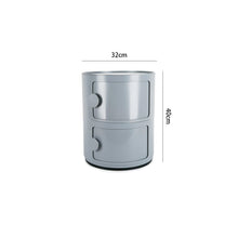 Load image into Gallery viewer, Round 2-Tier Drawer Storage Unit Organizer Storage Drawers Living and Home