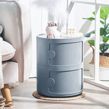 Load image into Gallery viewer, Round 2-Tier Drawer Storage Unit Organizer Storage Drawers Living and Home