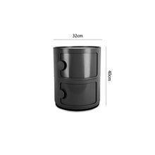 Load image into Gallery viewer, Round 2-Tier Drawer Storage Unit Organizer Storage Drawers Living and Home