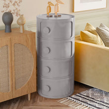 Load image into Gallery viewer, 2ft H Round 4 Tier Drawer Storage Unit Organizer Storage Drawers Living and Home Grey