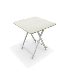 Load image into Gallery viewer, White Wooden Folding Dining Table with Metal Legs Dining Tables Living and Home