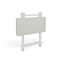 Load image into Gallery viewer, Black Wooden Folding Dining Table with Metal Legs