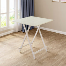 Load image into Gallery viewer, Black Wooden Folding Dining Table with Metal Legs