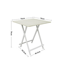 Load image into Gallery viewer, White Wooden Folding Dining Table with Metal Legs Dining Tables Living and Home