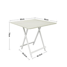 Load image into Gallery viewer, Folding Wooden Dining Table 80x80cm White