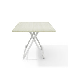 Load image into Gallery viewer, White Wooden Folding Dining Table with Metal Legs Dining Tables Living and Home
