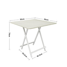 Load image into Gallery viewer, White Wooden Folding Dining Table with Metal Legs Dining Tables Living and Home