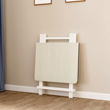 Load image into Gallery viewer, White Wooden Folding Dining Table with Metal Legs Dining Tables Living and Home