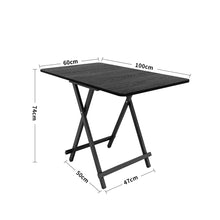 Load image into Gallery viewer, White Wooden Folding Dining Table with Metal Legs Dining Tables Living and Home