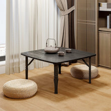 Load image into Gallery viewer, Contemporary Square Wooden Folding Coffee Table Coffee Tables Living and Home Black 70cm W x 70cm D x 35cm H