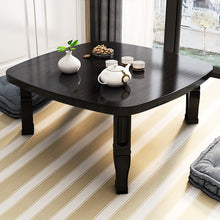 Load image into Gallery viewer, Square 80cm Wooden Folding Coffee Table Black