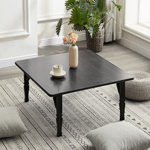 Load image into Gallery viewer, Square 80cm Wooden Folding Coffee Table Black