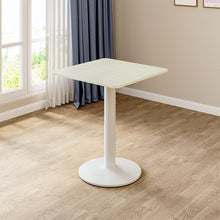 Load image into Gallery viewer, White Square Cafe Table with Metal Base