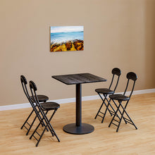 Load image into Gallery viewer, Black Square Cafe Table with Metal Base