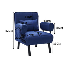 Load image into Gallery viewer, Convertible Sofa Bed with Pillow and Pocket