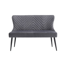 Load image into Gallery viewer, Grey Upholstered Tufted Dining Bench Dining Chairs Living and Home