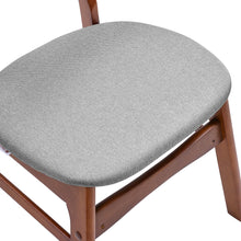 Load image into Gallery viewer, Set of 2 Dining Chairs with Walnut Wooden Legs