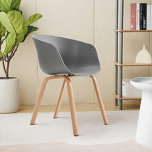 Load image into Gallery viewer, Modern Gray Plastic Chair with Heat Transfer-Printed Legs, Set of Four Living and Home