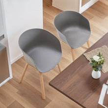 Load image into Gallery viewer, Modern Gray Plastic Chair with Heat Transfer-Printed Legs, Set of Four Living and Home